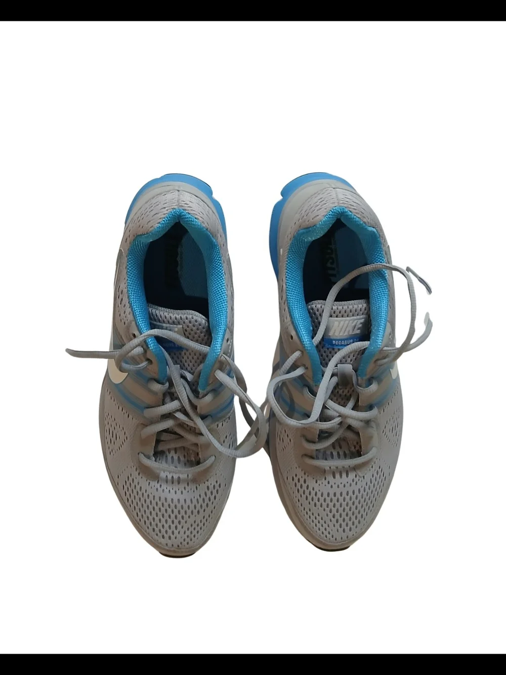 Nike Gray and Blue Women's Athletic Running Shoes